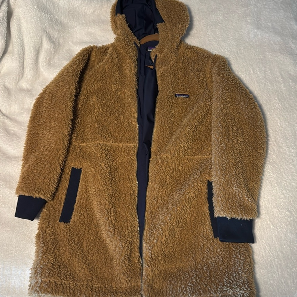 Patagonia Dusty Mesa Parka Tan/Navy Size XL